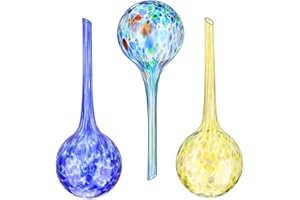 AIMMIE Watering Globes Plant Glass Bulbs Decorative Aqua Water Globes Plant Waterer Self-Watering Device Holiday Watering System Garden Pot Waterers Indoor and Outdoor (15 x 6cm 3 pcs)