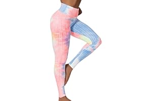 Merlvida Leggins Sportivi Donna Pantaloni Tuta Donna Anticellulite Leggins Donna a Vita Alta Coprenti Leggings da Yoga Alta Elasticità Leggings 3D Pusu Up Compressi Collant Palestra Allenamento