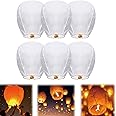 Azonee Sky Lanterns, Chinese Lanterns Fully Assembled, Flying Paper Lanterns Wish Sky Lanterns, Memory Wish for New Year, Weekends, Holidays, Festivals Weddings Parties, Flying Paper Lanterns (6Pcs)