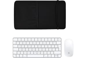 Amerbtech Étui pour Clavier Étui en néoprène Souple Étui pour Clavier Portable Étui en Filet Antichoc Étanchéité Étanchéité à la poussière pour Apple Magic Keyboard-MK2A3LL/A and Apple Magic Mouse