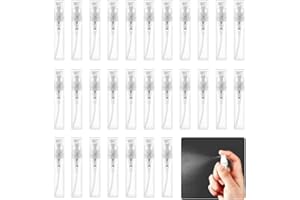 LANSKYLAN 80 PCS Mini Botella Spray Plástico Mini Atomizador de Perfume 3ml Mini Botellas de Pulverización Transparentes Botella Vacía de Spray Contenedor de Botella Vacía para Viajes Vacacions
