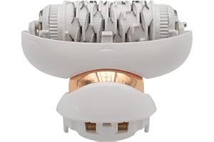 NaschLager Epilierkopf kompatibel mit Braun Silk-épil 9 Flex 81719648 Ersatzkopf weiß roségold für 9001 9002 9003 9005 9010 9020 Epilierer Aufsatz mit 40 Pinzetten Flex-Technologie Wet&Dry geeignet