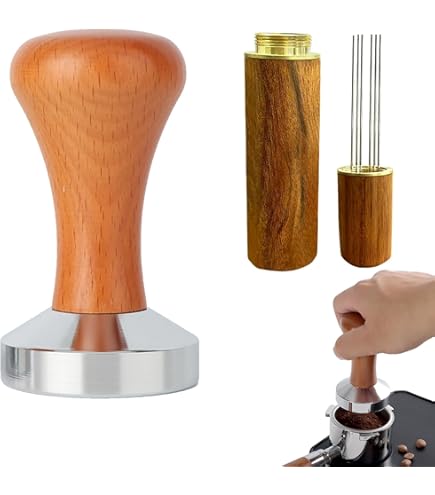 Navaris koffie en espresso tamper - Koffiestamper voor het aandrukken van gemalen