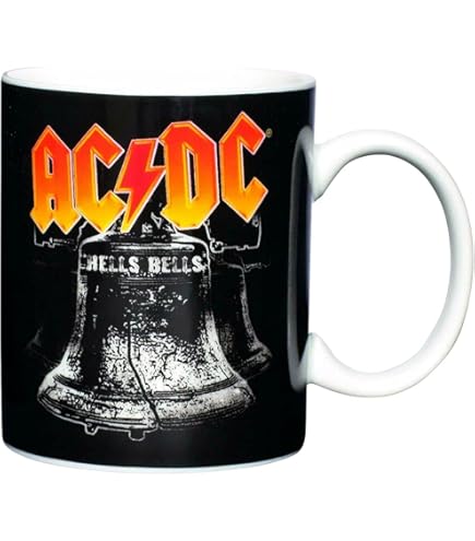 AC/DC Highway To Hell Keramik-Tasse – 590 Ml, Schwarz, Für Kaffee & Cappuccino