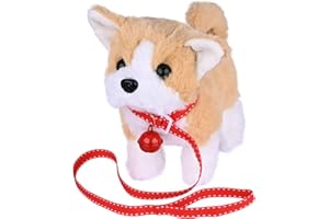 WORWODER Spielzeug Hund für Kinder Haustier Mädchen Junge Interaktives Plüschtier mit Gehen,Bellen,Schwanzwedeln, Elektronisch Plüschwelpe Spielzeug Haustier für 3 4 5 Jahre alt