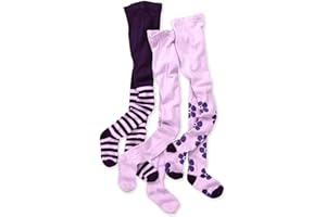 wellyou – Kinder Strumpfhosen Mädchen & Jungen – 3er Set Baby-Strumpfhosen mit Muster – bunte Baumwollstrumpfhosen aus Ökotex zertifizierten Materialien (gr 62-146)