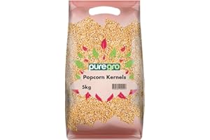 Puregro Popcorn Kernels | Puregro | Popcorn Kernels | Premium Quality | 100% Natural | Ideal for Air Popper, Microwave & Stovetop | Perfect for Healthy Snack - 5KG - Unflavoured