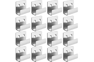 XQZMD Ganchos de exhibición de azulejos de cerámica en forma de U, soportes de espejo de acero inoxidable, gancho fuerte de montaje en pared resistente con tornillos, tubo de expansión, para el hogar,