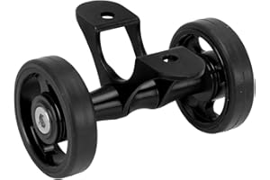 SUNGOOYUE Guardabarros de Bicicleta Plegable Easywheel, Ruedas de Rodillos de Guardabarros de Aleaci¨®n de Aluminio Rueda Doble para Bicicleta Plegable Brompton para Dahon(Negro)