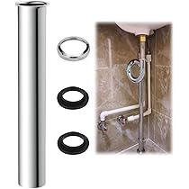 Prolunga Per Sifone Lavandino In Ottone Cromato 1 1/4″ - Tubo Di Scarico Regolabile Universale DN32 - Foto 11