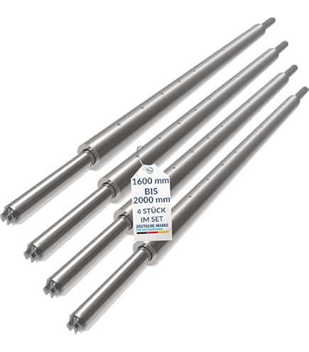 4 Guide In Alluminio Per Veicoli - Binari Retrattili 2m, Con Fori Per Viti, Totale 8 Metri