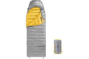 Naturehike CW400/700 śpiwór puchowy, ultralekki, przenośny, na 4 pory roku, dla dorosłych i dzieci, na kemping, wędrówki, podróże, z workiem kompresyjnym