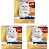 Gourmet Gold Kıyılmış Somonlu Yaş Kedi Maması Multipack 85 gr. (8 Al 6 &Ouml;de) (3 paketi)