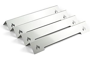 Grillrost.com Das Original Grillstar Atlanta - Juego de 4 cubiertas de acero inoxidable para barbacoas de gas Atlanta 200 II, 300 II, 350-1 II, 450 II, 650 II