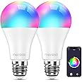 meross Lampadina Intelligente con Alexa, Lampadina LED Multicolore RGBWW WiFi, 9W E27, 2700-6500K, Compatibile con Alexa, Goo