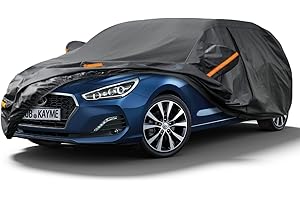 Kayme 7 Layers Car Cover Waterproof Breathable, Custom Fit Hyundai i30 Hatchback (2012-2024), Outdoor Full Cover Sun Rain UV Dust All Weather Protection. Shipping From European Warehouse.