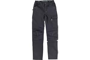 Work Team Pantalón Mechanical Stretch de Trabajo, Elástico, Multibolsillos, Cinta Reflectante Decorativa. Unisex