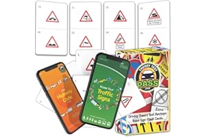 Theory Test Pass Road Signs Flash Cards 2025 UK– Practical and Easy To Use Double-Sided Driving Theory Test Flash Cards 2025 with Signs and Explanation – Includes Highway Code E-Book