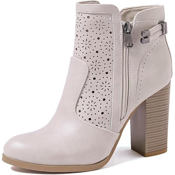 Stivaletti Tronchetti Donna Con Tacco 8.5cm - Punta Arrotondata E Zip Laterale - Design Elegante E Casual - Foto 2