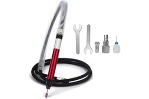 CANDEON Meuleuse à Crayon Pneumatique, Mini Meuleuse Pneumatique Micro Meuleuse à Air, 65000rpm Micro Broyeur Pneumatique Broyeur à Air Mini Meuleuse Droite Avec Clé à Main Pour Le Polissage Et Le Meulage