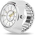 Fashion Frill Ring Watch for Women Stainless Steel Gold Plated Stylish Strachable Gold Ring for Women Girls Love Gifts