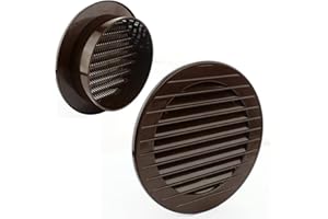 MKK Lüftungsgitter rund Insektenschutz Braun Ø 100 mm