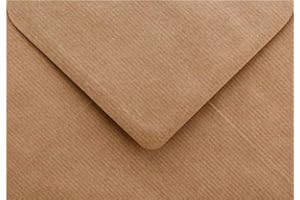 KARMA KRAFTS 50 x C5/A5 Brown Kraft Ribbed Envelopes