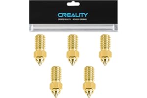CREALITY 3D Creality Official Ender 3 V3 SE Nozzle, 5 Pcs 0.4mm High Speed M6 Extruder Nozzles, 3D Printer Brass High Temperature Wear Resistant Nozzle for Ender 5 S1, Ender 7