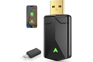 ZOUHOE Adattatore CarPlay Wireless – Adattatore Android Auto Wireless, Wi-Fi 5,8GHz Plug & Play, Mini e Stabile, iOS 10+/Android 10+, Connessione Automatica Rapida per Auto dal 2016 in poi (1Pezzi)