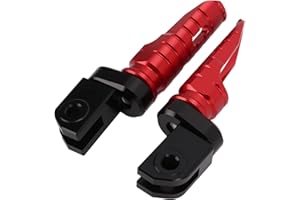 OREILET 2 Stück Motorrad Fußrasten Vorne, Motorrad Fußrasten Vorne, Fußrastenpedal, CNC Fußrasten Vorne, Ersatz Fußrasten für Aprilia RS660 RSV4 Tuono 660 V4 1100(rot)
