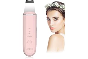 ANLAN Skin Scrubber Dispositivo per Viso Peeling Spazzola Pulizia Viso Face Scrubber ad Ultrasuoni Professionale ad 4 modalità Blackhead Remover