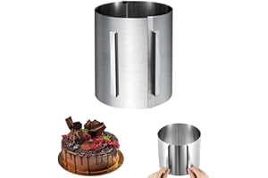 Frogetu Aro para Tartas Ajustable,Molde para Tartas Ajustable 16-30cm,Frost Form,Utensilios Reposteria,Moldes Cocina,Reposteria Utensilios,Pasteleria y Reposteria,Tartas Aro Ajustable,Anillo de Pastel