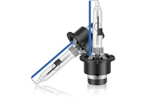 Erato D2R Xenon Bulb, 35W 8000K Ice Blue Super Bright Discharge Lamp High Low Beam 12V HID Headlight Bulb Replacement, 2 Pack