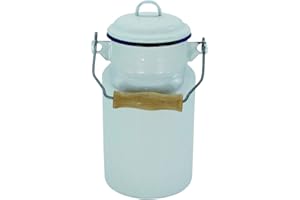 KRÜGER Karl Husum - Jarra de leche esmaltada (2 L), color blanco