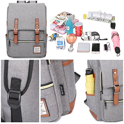 Tibes Laptop Rucksack f  r Unisex 29CMx13 5CMx43CM 16 zoll Hellgrau