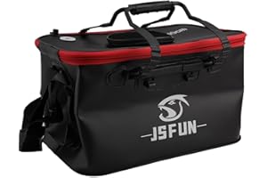 HONSEADEK Seau portable pliable en EVA pour pêche - Récipient multifonction pour poissons vivants (50 cm)