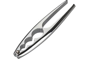 Fackelmann Schiaccianoci, Ideale per Noci, nocciole, Frutta a Guscio, crostacei, 3 Diversi Fori, Materiale in Acciaio Inossidabile, Dimensioni Lunghezza ca. 17 cm