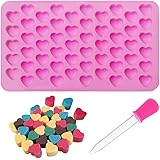 Stampo in silicone a forma di cuore, stampo per cioccolato riutilizzabile a 55 cavità per cioccolatini, gelatina, torte, San 