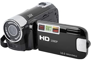 Bewinner Camcorder - Full HD 1080P 16MP Vlogging Camera Recorder med 2,7 Tums Roterbar Skärm, 16x Digital Zoom Digitalkamera Present till vänner och familj