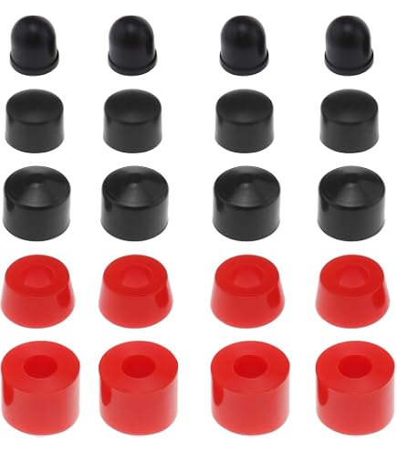 Amortisseurs Skateboard (coupelles De Pivot) - Lot 3 Tailles (18mm, 16mm, 12mm) - Noir - Pour Trucks De Skate - 4
