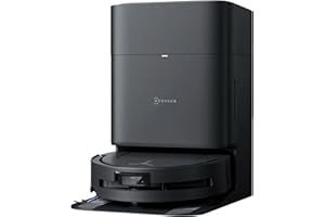 ECOVACS DEEBOT T80 Omni Robot Aspirador Fregasuelos, 18000 Pa, Auto Secado y Lavado Instantáneo con Agua a 40-75 °C, Mopa OZMO Roller, ZeroTangle 3.0 Antienredos, Negro