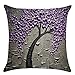 Produktbild Gosear 45 x 45cm Flachs Single-Gesicht 3D Visuelle Wirkung Bunte Baum Reißverschluss Werfen Kissen Abdeckung Fall Kissenbezug Haus Büro Sofa Dekoration F