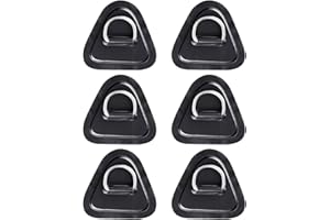 SNNER Aufblasbarer Boot D-Ring-Patch Heavy Duty Kayak Canoe D-Ring PVC-Patch-Zubehör 6 stücke schwarz
