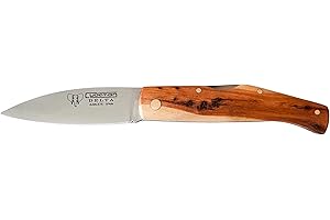 DON FILO Navaja Cudeman Solsona Delta 344-GB Hoja de Acero ACX-380 de 8,5 cm empuñadura de enebro de 11 cm y bloqueo trasero para Caza, Pesca, Supervivencia y bushcraft + Portabotellas Regalo (Con funda)