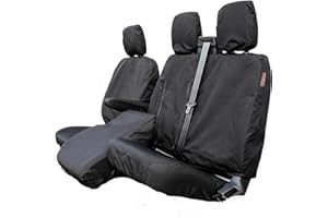 HEAVY DUTY COVERS Ford Transit Van Mk8 & Ford Transit Tipper Compatible Front Seat Covers - Heavy Duty - Waterproof - Tailored Fit - Models 2014 Onwards- IMPROVED DESIGN
