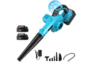 EZNAOBO Souffleur de Feuilles sans Fil pour Batterie Makita 18 V, Souffleur de Feuilles 2 en 1 avec Batterie 7500mAh x2, Contrôle 5 Vitesses, Aspirateur et souffleur de Jardin (7500mAh x2)
