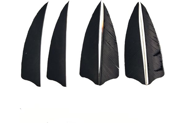 MILAEM 50pcs 3 Pouces Tir à l'arc Plumes Plume de flèche Plumes Naturelles pour la Chasse flèches Aile Droite