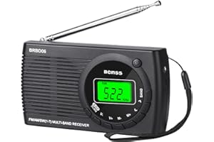 Benss Digital Radio Batteriebetrieben FM AM SW UKW, Batterie Radio mit Bildschirmanzeige/Timing-Funktion/Kopfhöreranschluss, Radio Klein mit AA Batterien Betrieben, Zum Spazierengehen Und Camping