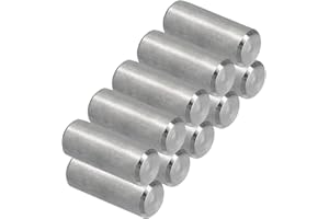 PATIKIL 10pz Assortimento Tasselli in 304 Acciaio Inox 8 x 20mm, Spina Centraggio Perni Metallo Cilindrica Perno Picchetti per Mensole Elementi per Posizione Componenti Fissaggio Mobili