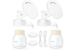 BALIME Breast Pump Parts Compatible with Spectra S1/S2/9 Plus, Full Set Replacements Include 18mm Flanges, Valves, Backflow Protectors (Duckbills Included), Tubings and Bottles,Not Original Accessories